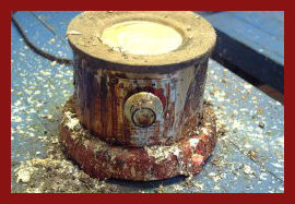 Looks can be deceiving.  This pot is only a quick refurb away from being as good as new.